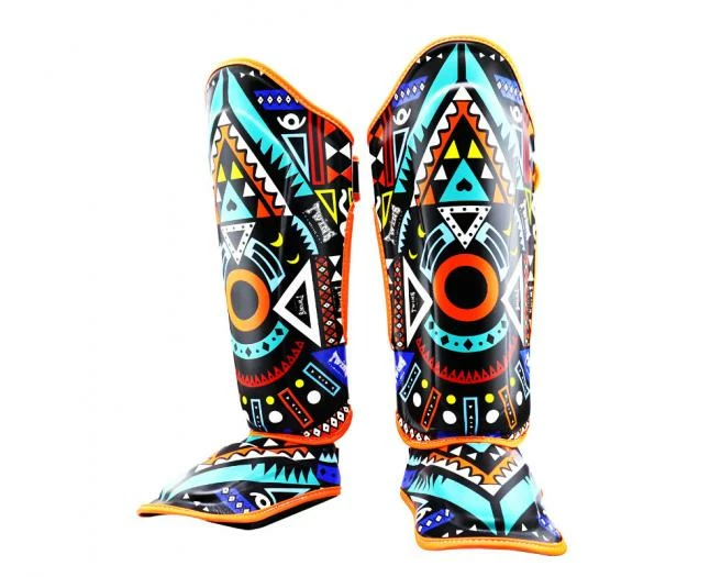 Twins "Aztec" Fancy Shinguards - Fsgl10-57 - MMA Factory 3 Twins "Aztec" Fancy Shinguards - Fsgl10-57 - MMA Factory