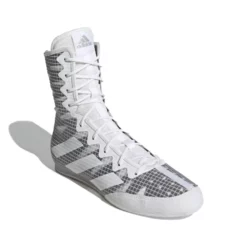 Adidas Box Hog 4 Boxing Shoes - Grey/ White - MMA Factory -MMA FACTORY Shop 872