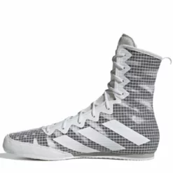 Adidas Box Hog 4 Boxing Shoes - Grey/ White - MMA Factory