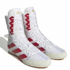 Adidas Box Hog 4 Boxing Shoes - White/ Red - MMA Factory -MMA FACTORY Shop BH4 1000 4 WhtRed pdf