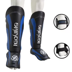 Shinobi Breaker Shinguards - MMA Factory -MMA FACTORY Shop Blue Black 4