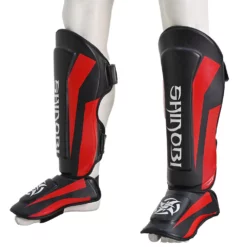 Shinobi Breaker Shinguards - MMA Factory -MMA FACTORY Shop Red Black