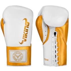 Viking ProX Pro Horse Hair Fight Glove (Lace Up) - MMA Factory -MMA FACTORY Shop VIking Valhalla White Gold 1 1000