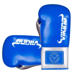 Viking Valhalla Pro Horse Hair Boxing Gloves (Lace Up) - MMA Factory -MMA FACTORY Shop Viking Valhalla Blue Silver 1 1000