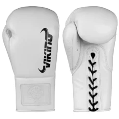 Viking ProX Pro Horse Hair Fight Glove (Lace Up) - MMA Factory -MMA FACTORY Shop Viking Valhalla White Black 2 1000