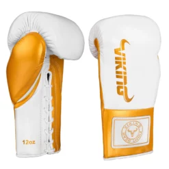 Viking ProX Pro Horse Hair Fight Glove (Lace Up) - MMA Factory -MMA FACTORY Shop Viking Valhalla White Gold 2 1000