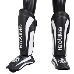 Shinobi Breaker Shinguards - MMA Factory -MMA FACTORY Shop White Black