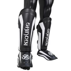 Shinobi Breaker Shinguards - MMA Factory -MMA FACTORY Shop White Black 3