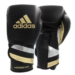 Adidas Adispeed With Strap Boxing Gloves - MMA Factory -MMA FACTORY Shop adisbg501pro adispeed smu black gold silver 11 648x648 1 2