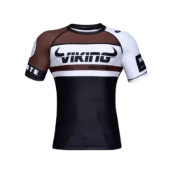 Viking Battle Rashguard - Short Sleeve - MMA Factory -MMA FACTORY Shop battle rash brown hs f