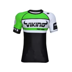 Viking Battle Rashguard - Short Sleeve - MMA Factory -MMA FACTORY Shop battle rash green hs f