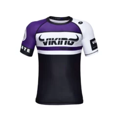 Viking Battle Rashguard - Short Sleeve - MMA Factory -MMA FACTORY Shop battle rash purple hs f