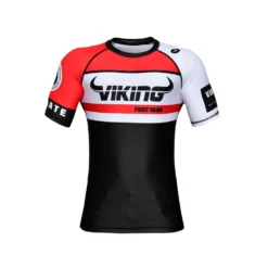 Viking Battle Rashguard - Short Sleeve - MMA Factory -MMA FACTORY Shop battle rash red hs f