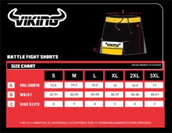 Viking Battle Shorts - MMA Factory -MMA FACTORY Shop battle shorts size chart