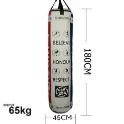 Shinobi Nations Leather Pro 6 Ft Banana Punching Bag - MMA Factory -MMA FACTORY Shop bluewhitered2 1080 1