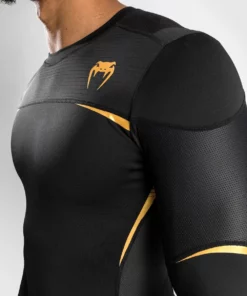 Venum Tempest 2.0 Rashguard - Long Sleeves - MMA Factory -MMA FACTORY Shop c7812e9d03cedf9dfaed4c918d4db181c3dbfdfb rashguards ls tempest2.0 black gold 09 1