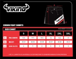 Viking Crown Shorts - MMA Factory 17 Viking Crown Shorts - MMA Factory -MMA FACTORY Shop crown shorts size chart