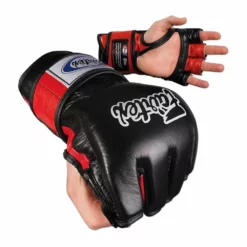 Fairtex FGV12 MMA Gloves - MMA Factory -MMA FACTORY Shop fairtex fgv12 mma gloves open thumb blackred