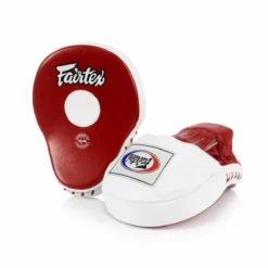 Fairtex FMV9 Ultimate Contoured Focus Mitts - MMA Factory -MMA FACTORY Shop fmv9 red white 1