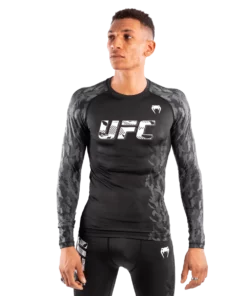 UFC Venum Authentic Fight Week Men's Performance Long Sleeve Rashguard - MMA Factory -MMA FACTORY Shop kb 1