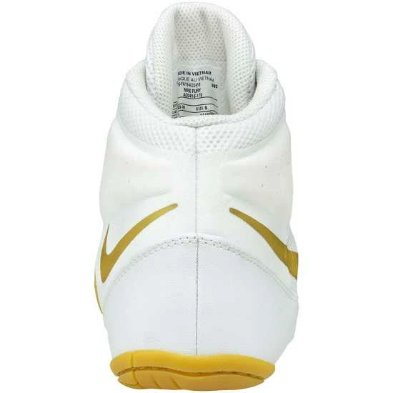 Nike Fury Wrestling Shoes - White/Gold - MMA Factory 6 Nike Fury Wrestling Shoes - White/Gold - MMA Factory - Image 4