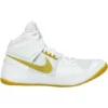 Nike Fury Wrestling Shoes - White/Gold - MMA Factory