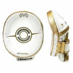 Rival RPM100 Professional Punch Mitts - MMA Factory -MMA FACTORY Shop rpm100 white gold 02 2048x 1 1