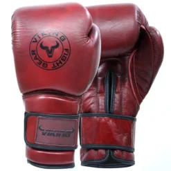 Viking Savage Leather Wrist Locking Boxing Gloves - MMA Factory
