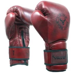 Viking Savage Leather Wrist Locking Boxing Gloves - MMA Factory -MMA FACTORY Shop savage2 1000 red 2