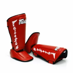Fairtex Detachable In-Step Shin Guards - SP7 - MMA Factory -MMA FACTORY Shop sp7 red 1 1