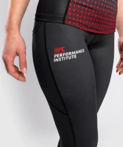 UFC Venum Performance Institute Leggings - MMA Factory -MMA FACTORY Shop ufc venum performance institute legging black red 1