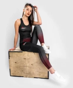 UFC Venum Performance Institute Leggings - MMA Factory -MMA FACTORY Shop ufc venum performance institute legging black red 3