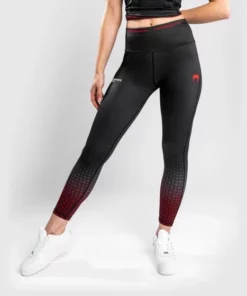 UFC Venum Performance Institute Leggings - MMA Factory -MMA FACTORY Shop ufc venum performance institute legging black red 4