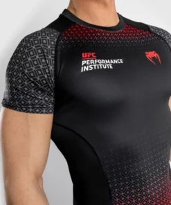 UFC Venum Performance Institute Rashguard - SS - MMA Factory -MMA FACTORY Shop ufc venum performance institute rashguard short sleeves black red 6
