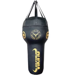 Viking Angle Leather Upper Cut Punching Bag - MMA Factory -MMA FACTORY Shop vikingangleuppblackgld 1000x1000 1