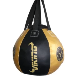 Viking Pro Leather Wrecking Ball Punching Bag - MMA Factory -MMA FACTORY Shop vikingwreckngballgold1080 1