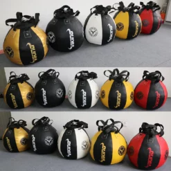 Viking Pro Leather Wrecking Ball Punching Bag - MMA Factory -MMA FACTORY Shop vikingwreckngballyellowgroup1080 1